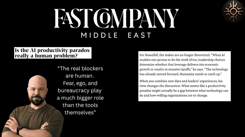 Is the AI productivity paradox really a human problem? - Andreas featured in Fast Company Middle East