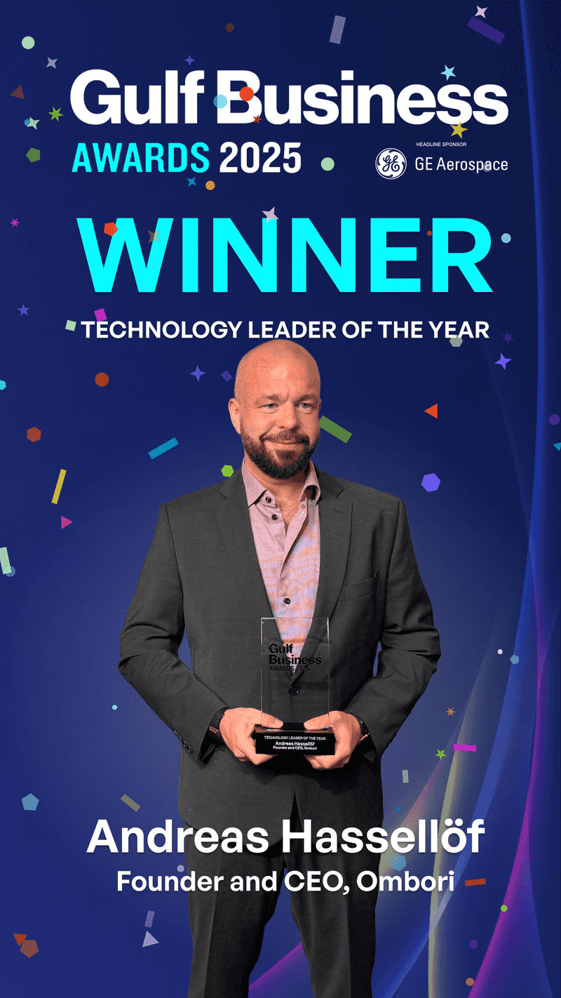 Andreas wins Technology Leader of the Year at Gulf Business Awards 2025